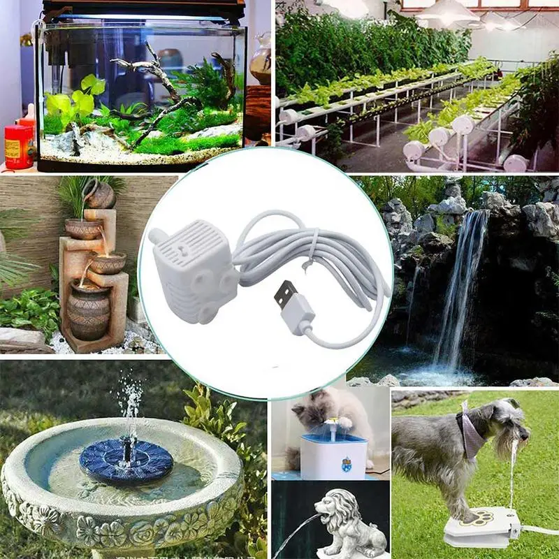 Bomba de fuente de agua para perros, repuesto para fuente de mascotas, accesorio para manualidades DIY, cultivo sin suelo - imagen 5