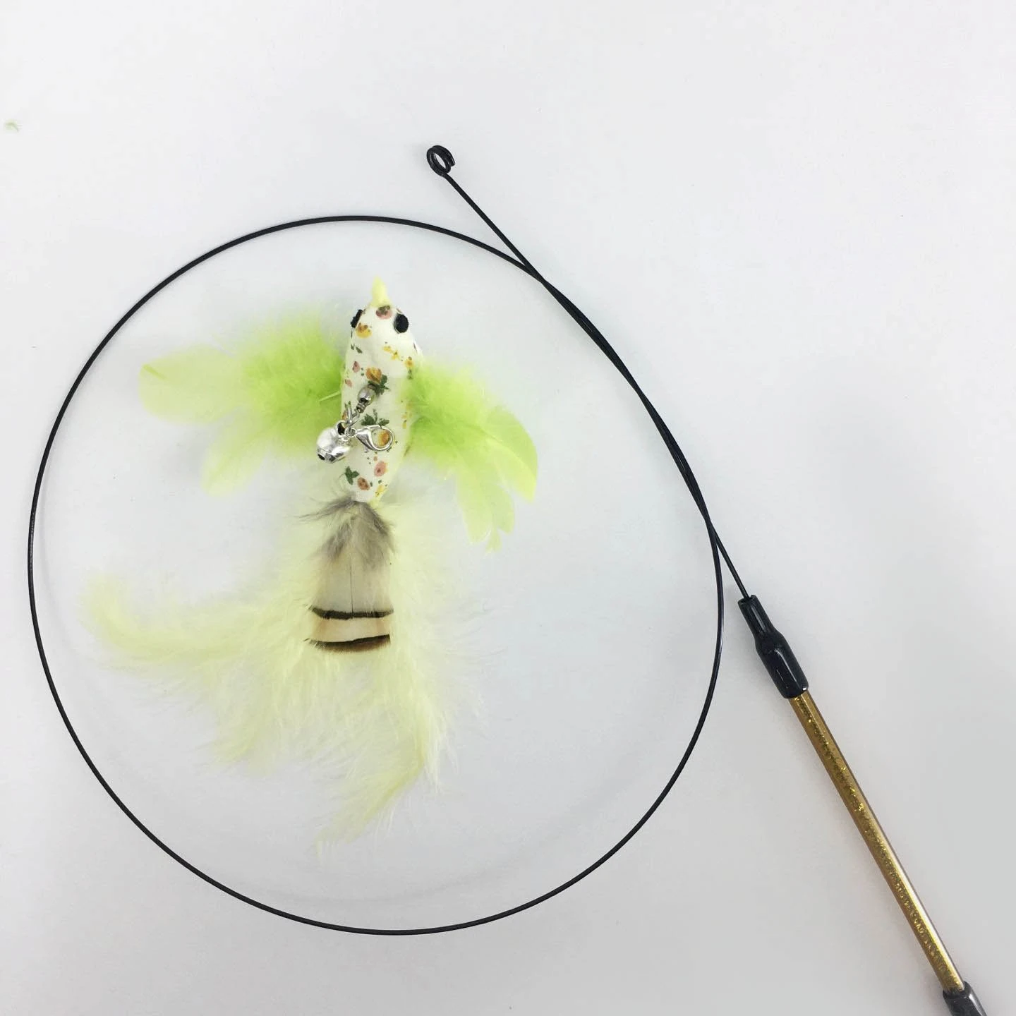 Juguete interactivo para gato, simulación divertida, pluma de pájaro con campana, palo para gatito, Teaser varita, suministros para mascotas - imagen 5