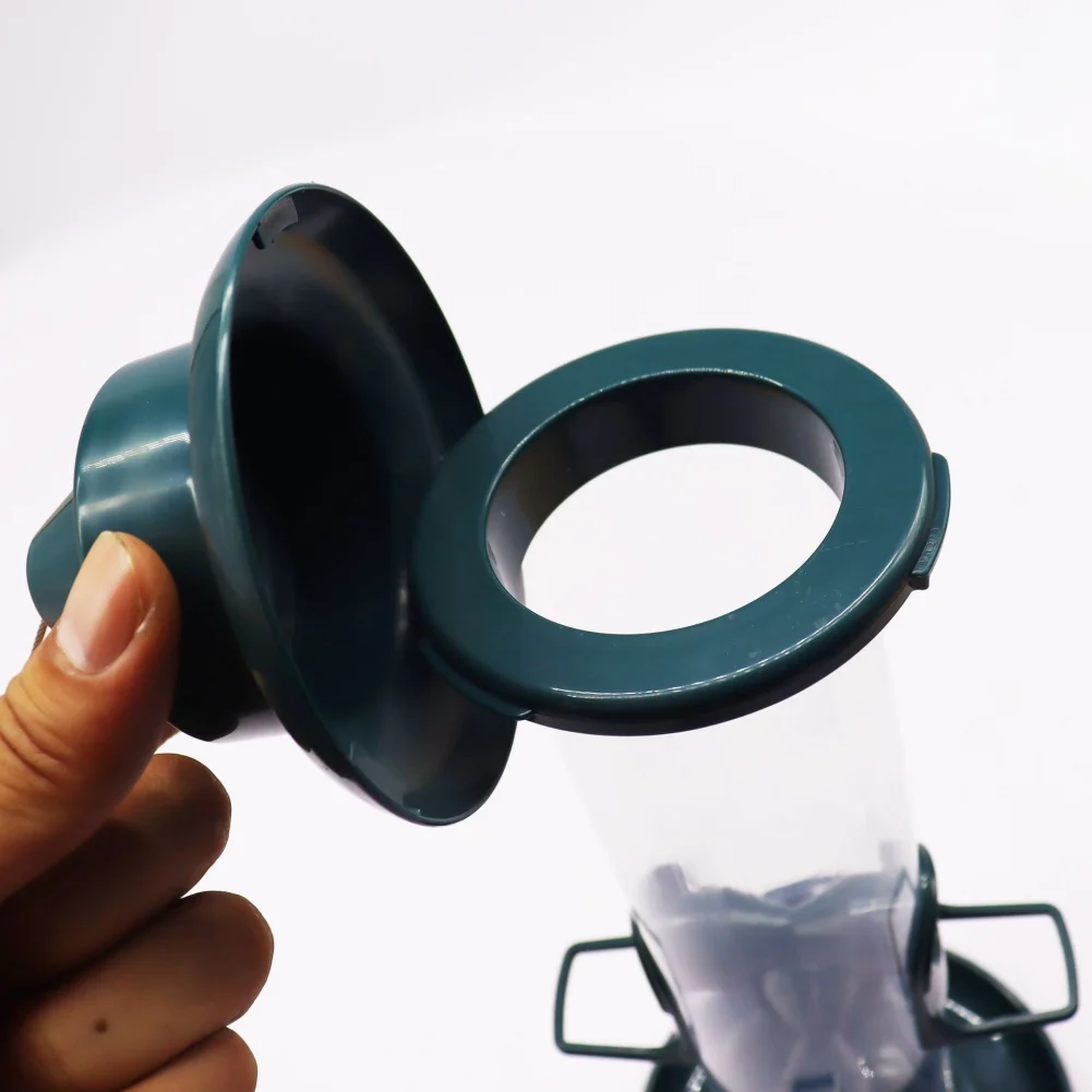 Alimentador de pájaros salvajes para decoración de jardín, tubo de 15 pulgadas, 4 puertos de alimentación, impermeable, a prueba de ardilla - imagen 4