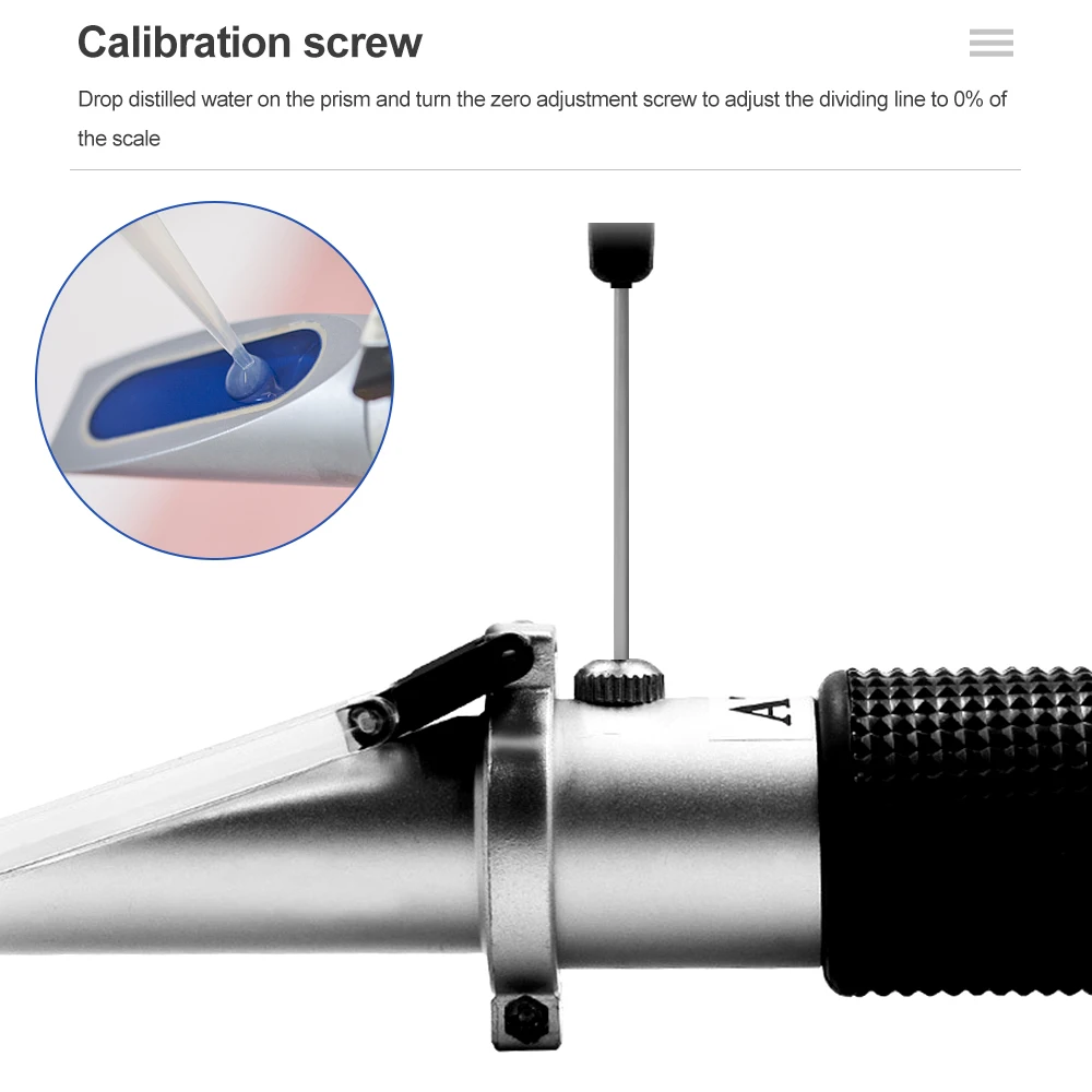Probador de miel portátil 58-90% Brix 38-43 ° Baume 12-27% agua 3 en 1 detector de azúcar para apicultor refractómetro medidor de prueba de azúcar - imagen 2