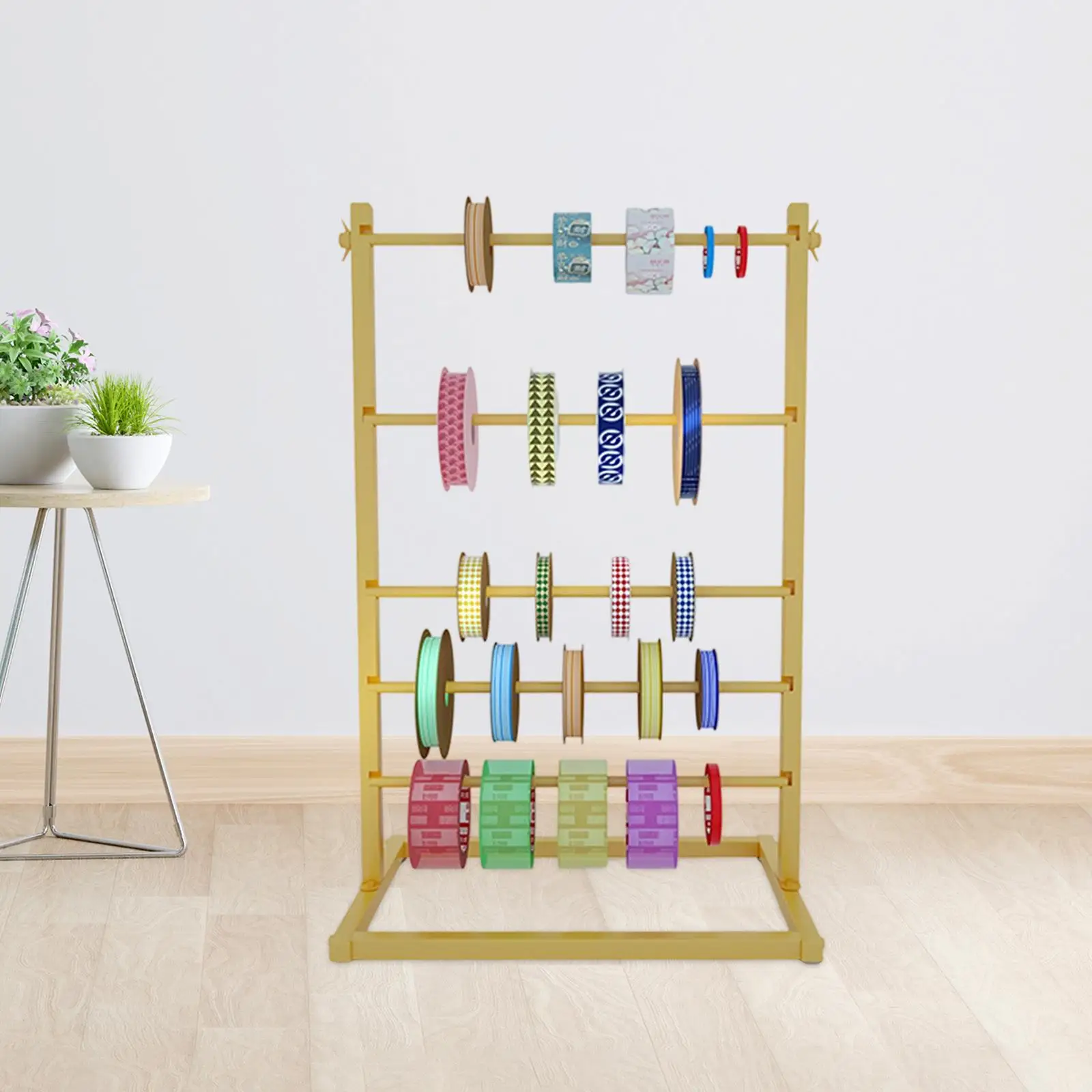 Ribbon Organizer Rack 5 Layer Ribbon Storage Shelf Wire Spool Holder Display