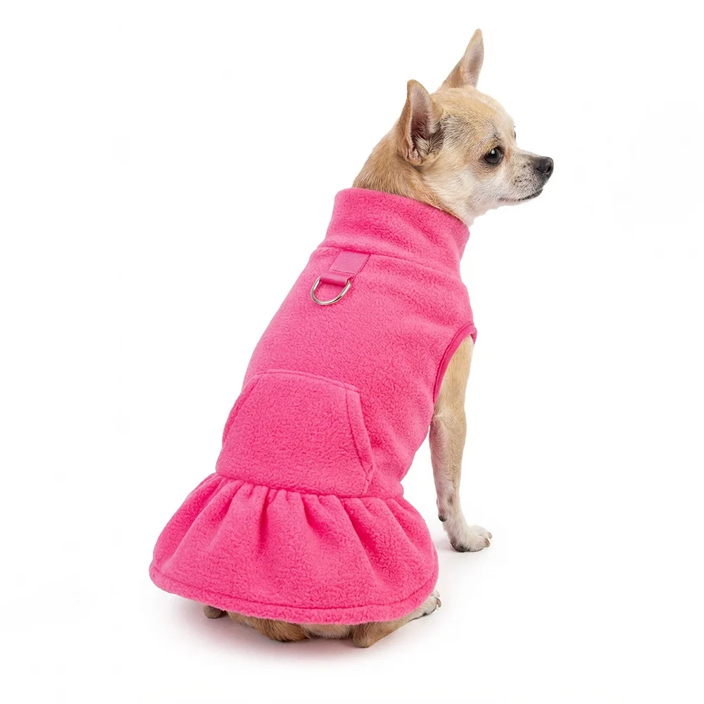 Chaleco forro polar para perro mini hebilla correa cálido uso diario - imagen 3