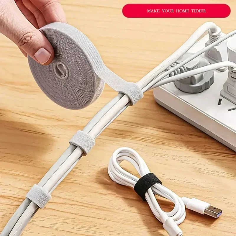 Organizador de cables con gancho y bucle de 3M, bridas para cables, enrollador de cables, Protector de gestión de Cables USB, bridas para cables de auriculares y ratón