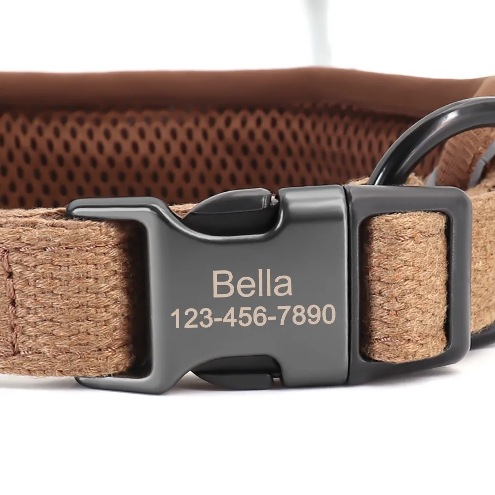 Collar personalizado para perros reflectante, ajustable y con nombre - imagen 2