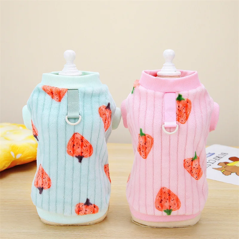 Ropa bonita y dulce para cachorros y mascotas con hebilla, suéter para perros pequeños, jersey para perros pequeños, ropa para mascotas Chihuahua Schnauzer - imagen 3