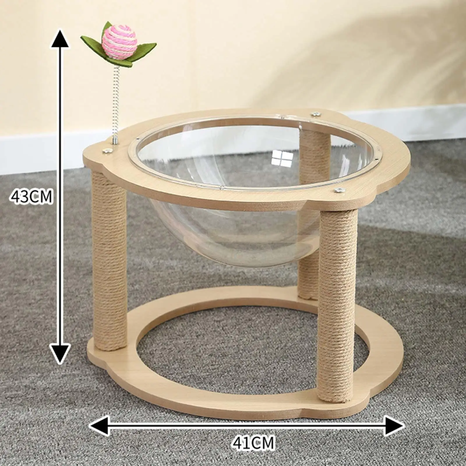 Space Capsule Cat Bed Sleeping, Playing, and Lounging Activity Centre Sleeping Nest Small Pets Bed for Kitten Pet Birthday