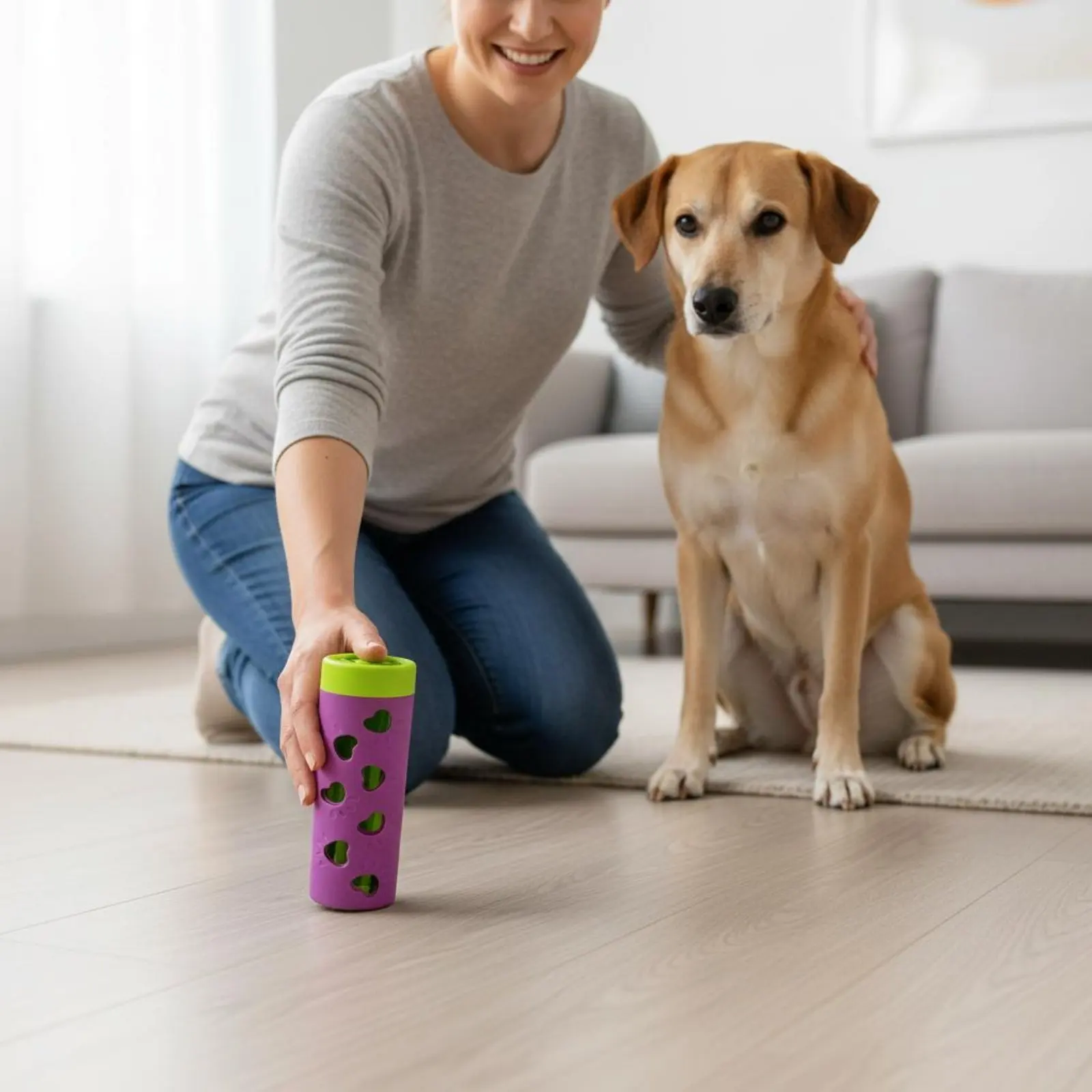 Comedero interactivo para perro en cilindro resistente: mente activa - imagen 4