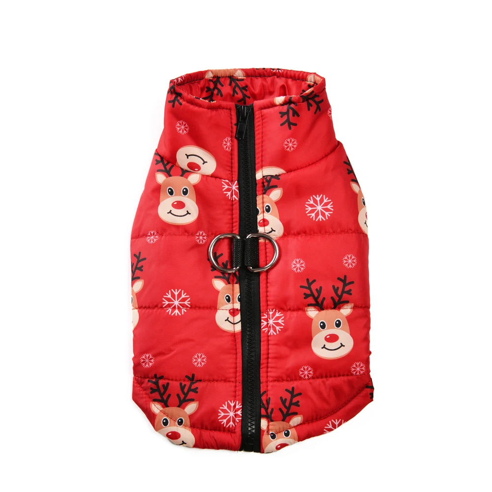 Chaqueta con estampado de muñeco de nieve para perros pequeños y medianos, ropa impermeable a prueba de viento para cachorros, disfraces cálidos de Pug Yorkshire, otoño e invierno - imagen 4