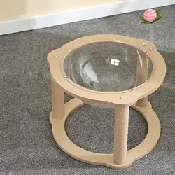 Cama cápsulasuave para gatos con zona de juego integrada – Grande y cómoda