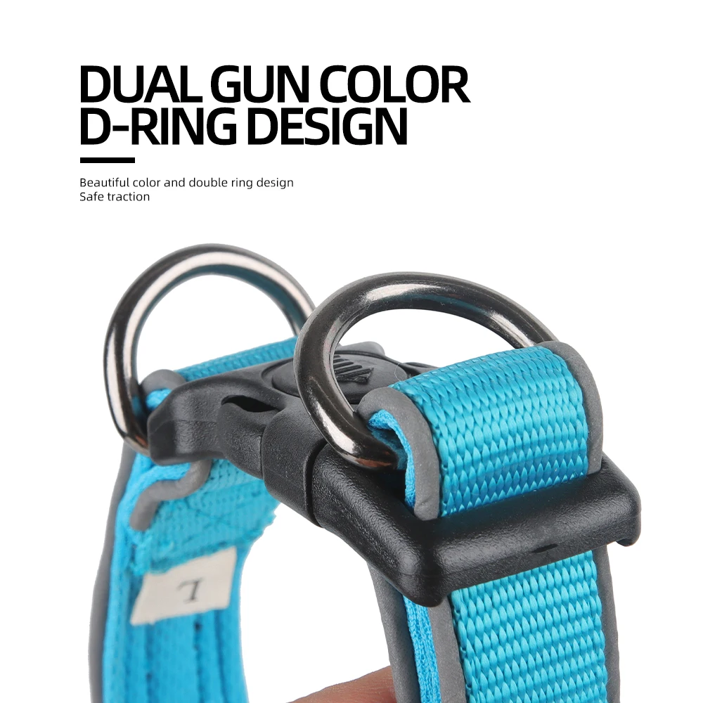 Collar de nailon reflectante para perros pequeños y medianos, cómodo collar ajustable para mascotas con hebilla de seguridad para caminar de noche - imagen 3