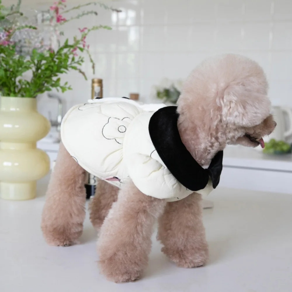 Otoño Invierno mascota abrigo de solapa de felpa abrigo cálido para perros falda para mascotas ropa de peluche ropa de diseñador para perros ropa para perros pequeños - imagen 3