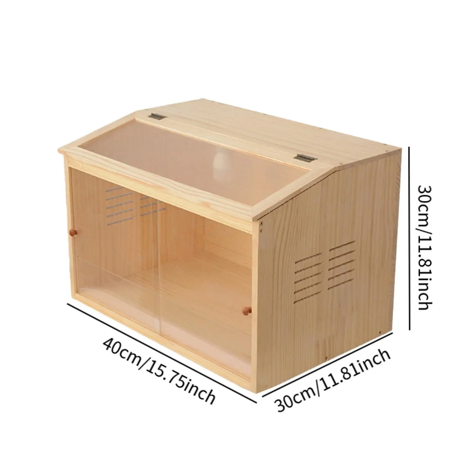 Chicken Brooder Box Hamster Cage Wood Ornamental Small Chicken Coop Hamster Breeding Box for Duck Mouse Chinchillas Sleeping