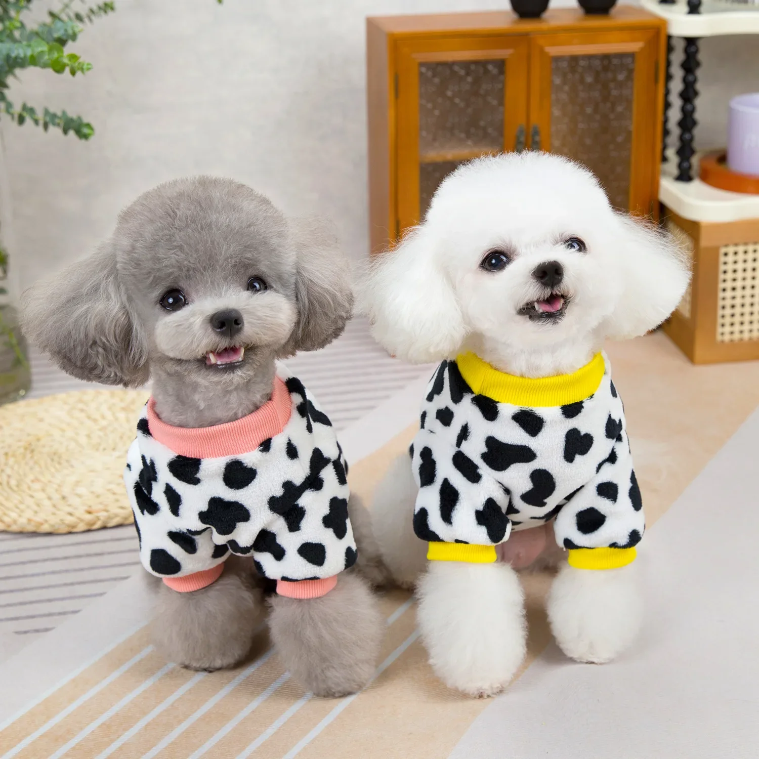 Ropa cálida de invierno para mascotas, chaqueta para perros pequeños y gatos, ropa de peluche para Chihuahua, disfraz de Bulldog Francés Shih Tzu, abrigos de Pug