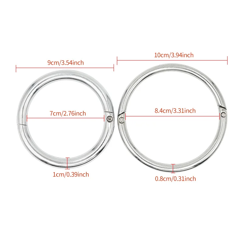 1 Uds. Anillos de Metal para la nariz de ganado, abrazadera de tracción para toro, buey, vaca, ganado, 9/10cm, pinzas para la nariz, suministros para animales de granja - imagen 3