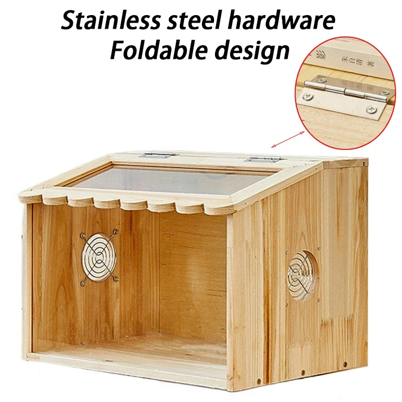 Terrarios acrílicos de madera maciza para hámster, Villa, jaula de cría de reptiles, perrera de lagarto, terrarios grandes de araña, incubadora de pollo rutina - imagen 4