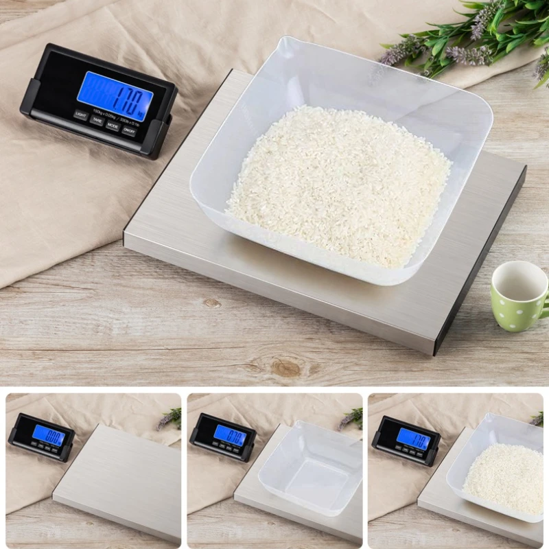 Básculas para mascotas 180kg/50g transmisión inalámbrica báscula para paquetes exprés báscula de mesa electrónica de acero inoxidable suministros para mascotas - imagen 3