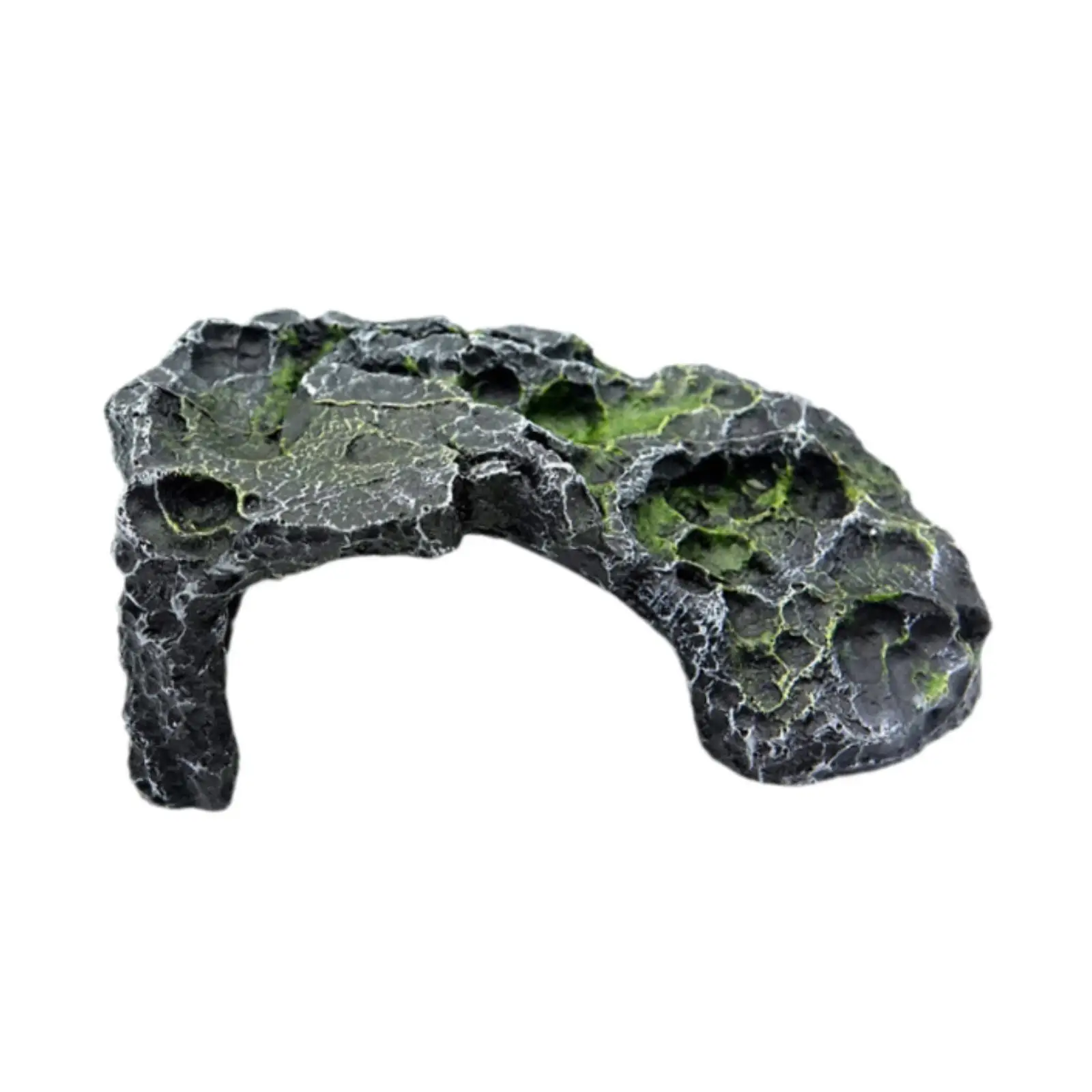 Reptile Hideout Cave, Resin Aquarium Decoration, Decorative Turtle Basking Platform, Aquarium Fish Tank Decoration for Snake