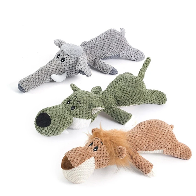 Juguetes interactivos chirriantes para perros de peluche de dinosaurio para perros pequeños y grandes, juguete para masticar resistente a mordeduras, accesorios para mascotas - imagen 4