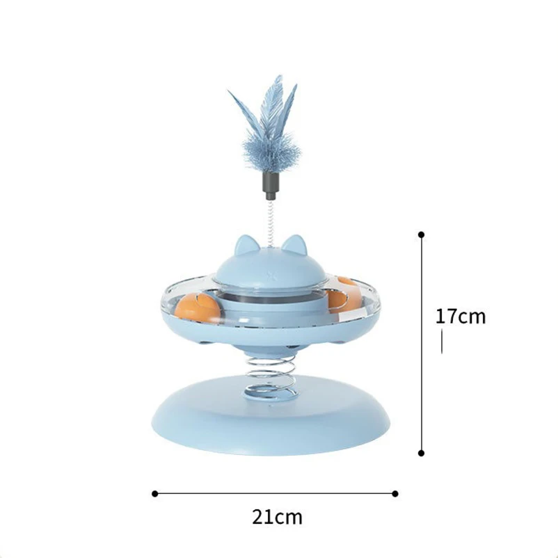 Nuevos juguetes para gatos, disco de juego para gatos, plato giratorio para fugas de comida, pista para gatos, palo para gatos, suministros para mascotas y gatos de autopedición