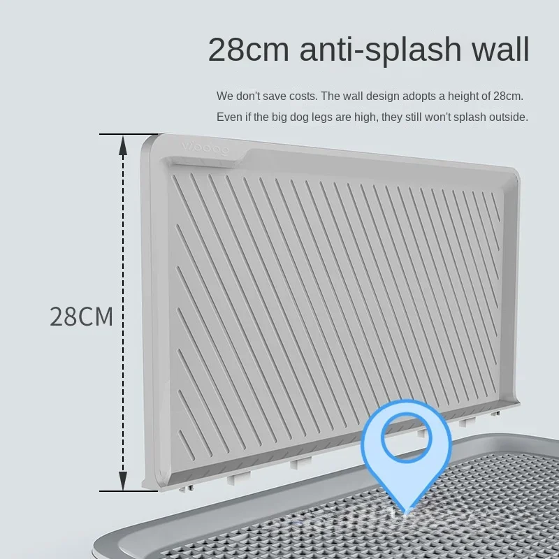 Inodoro para mascotas Extra grande, mediano a grande, prevención de salpicaduras de orina para perros con Pilar, inodoro para mascotas, puede enjuague, lavabo para orina de perro - imagen 4