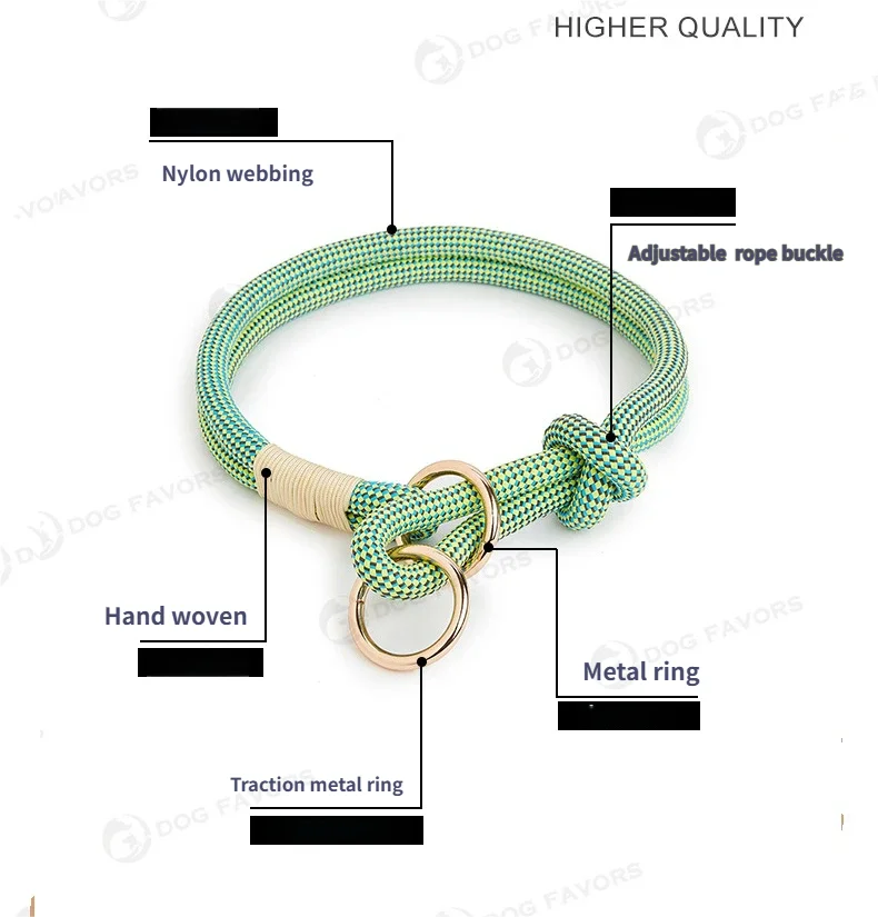 Collar de estrangulación para perro, cadena P deslizante, patrones bohemios, doble Clip, correa para perro, Collar ajustable para exteriores, correa para caminar y entrenar para mascotas - imagen 3