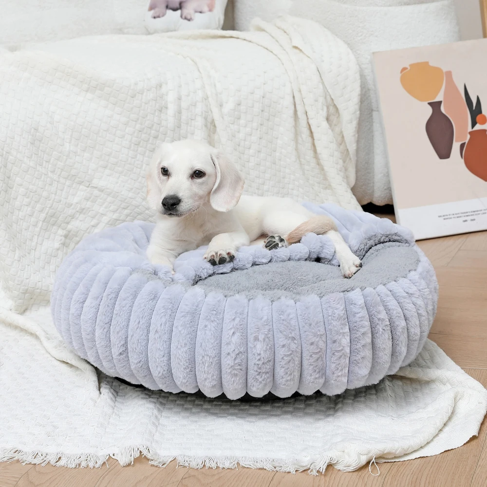 Cama redonda lavable para gatos y perros pequeños o medianos – Cueva - imagen 3