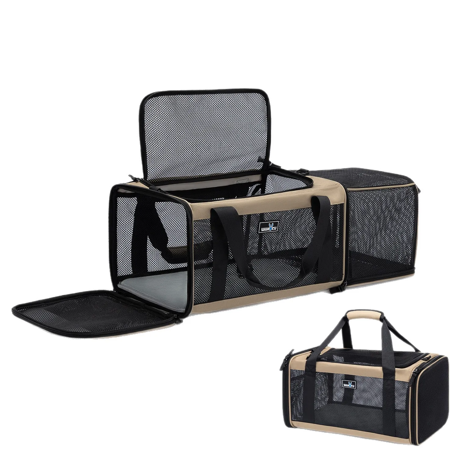 Transportín plegable para gatos y perros – Viajes en coche y avión