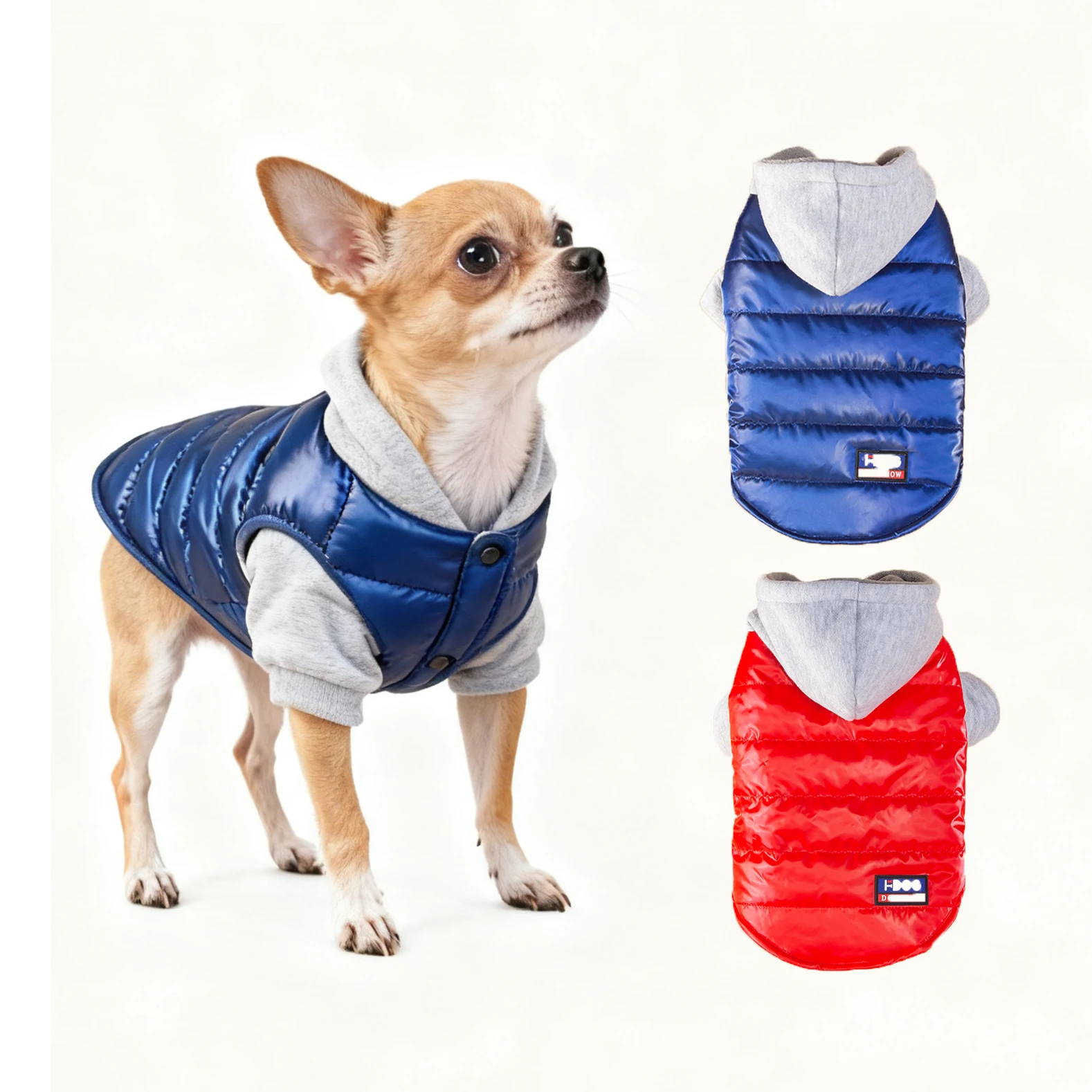 Chaqueta impermeable para perros, abrigo de invierno con forro polar cálido, ropa con capucha para clima frío para perros pequeños y medianos, Chihuahua y Yorkies