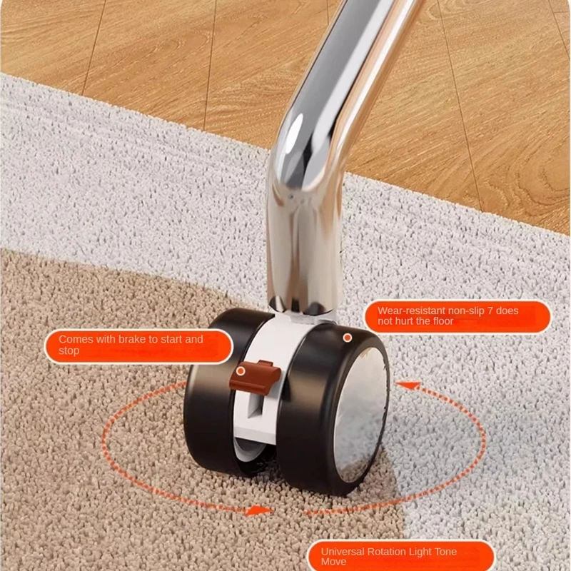 Soporte de TV con ruedas de madera con estantes de almacenamiento para sala de estar, dormitorio, oficina, carrito de TV móvil de 32-65 pulgadas de hasta 110 libras, VESA 600x400 mm - imagen 5