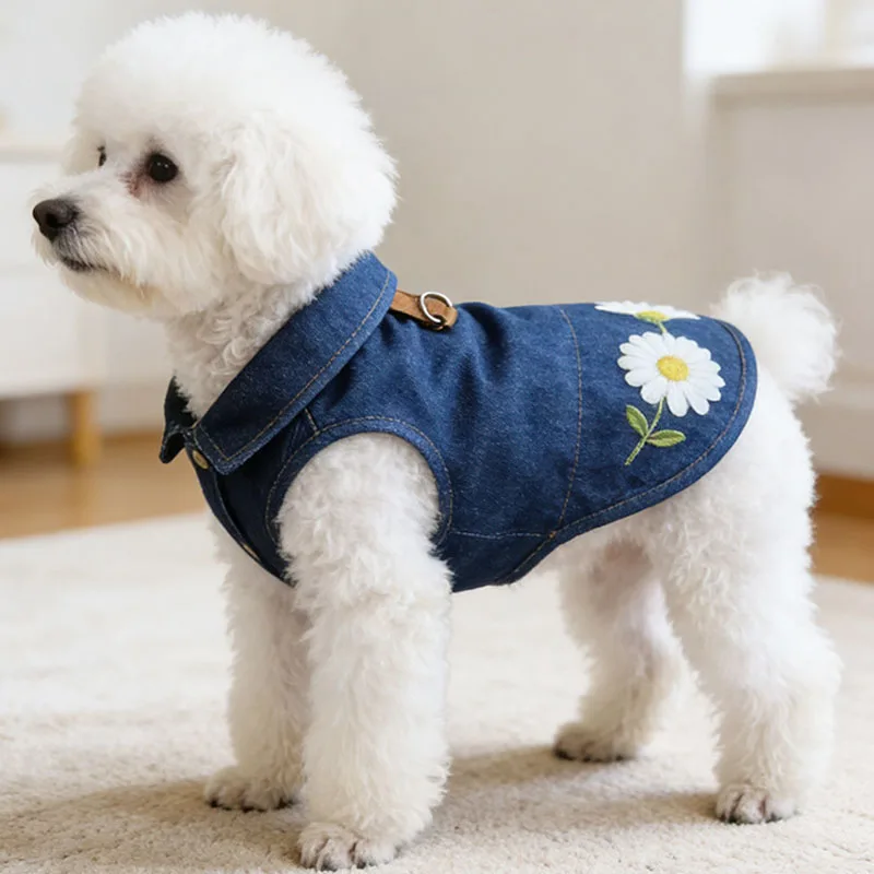 Chaleco vaquero para perros pequeños y medianos - mezclilla azul - imagen 4