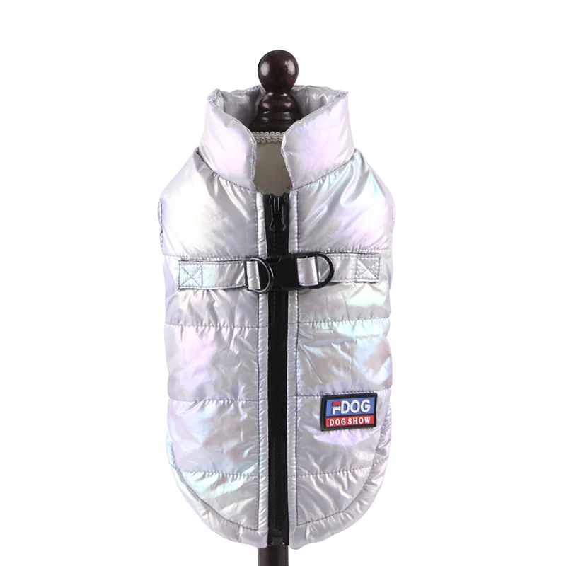 Ropa para mascotas de otoño e invierno, chaleco reflectante impermeable de color gradual, además de ropa cálida de terciopelo para perros y gatos, suministros para mascotas - imagen 2