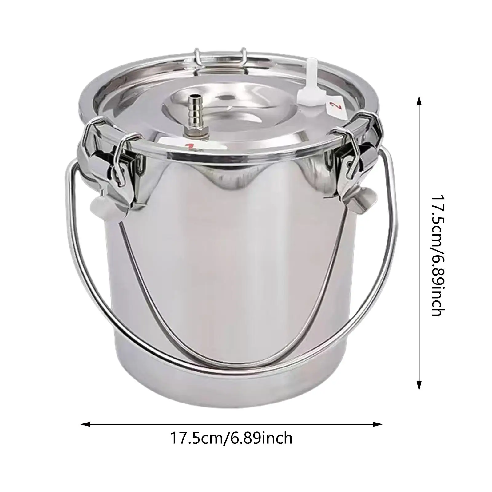 Milking Machine Bucket Multipurpose Easy Carrying Sturdy Stainless Steel Milk Bucket for Livestock Farm Sheep Milking Device Milking Machine Bucket Multipurpose Easy Carrying Sturdy Stainless Steel Milk Bucket for Livestock Farm Sheep Milking Device