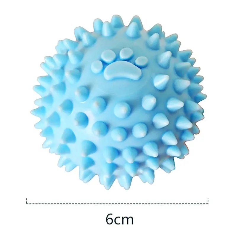 Bolas de erizo para mascotas, juguete para perros, cachorro, masticar, Molar, limpieza de dientes, pelota de goma, divertido, elástico, juguetes de entrenamiento interactivos, 1 ud. - imagen 4
