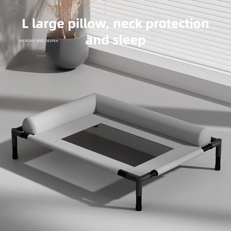 Cama de marcha para perros transpirable de verano, camas para perros lavables y extraíbles para todas las estaciones, perrera para mascotas mediana y grande para gatos ensamblados - imagen 2