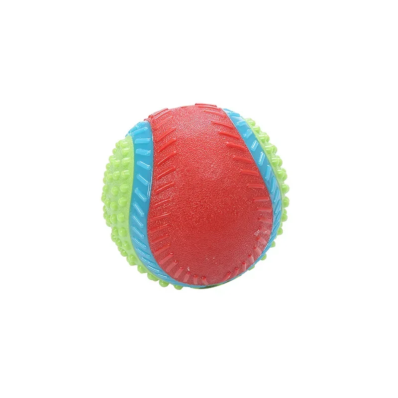 Pelota de goma para perro, juguete resistente a mordeduras de 8cm, pelota elástica con sabor a carne para evitar que el perro se destruye cosas, suministro de entrenamiento para perros - imagen 4