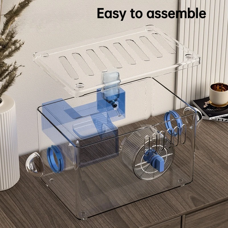 Jaula para hámster, Villa de lujo, hámster sirio, casa espacial grande para mascotas pequeñas, nido transparente acrílico, productos para mascotas, accesorios - imagen 2