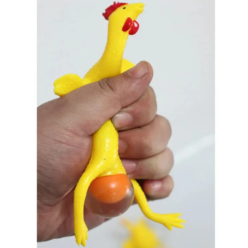 Novedad, juguete para apretar con forma de pollo para mascotas, juguete interactivo antiestrés para masticar para perros, divertido juguete para aliviar el estrés y morder - imagen 4