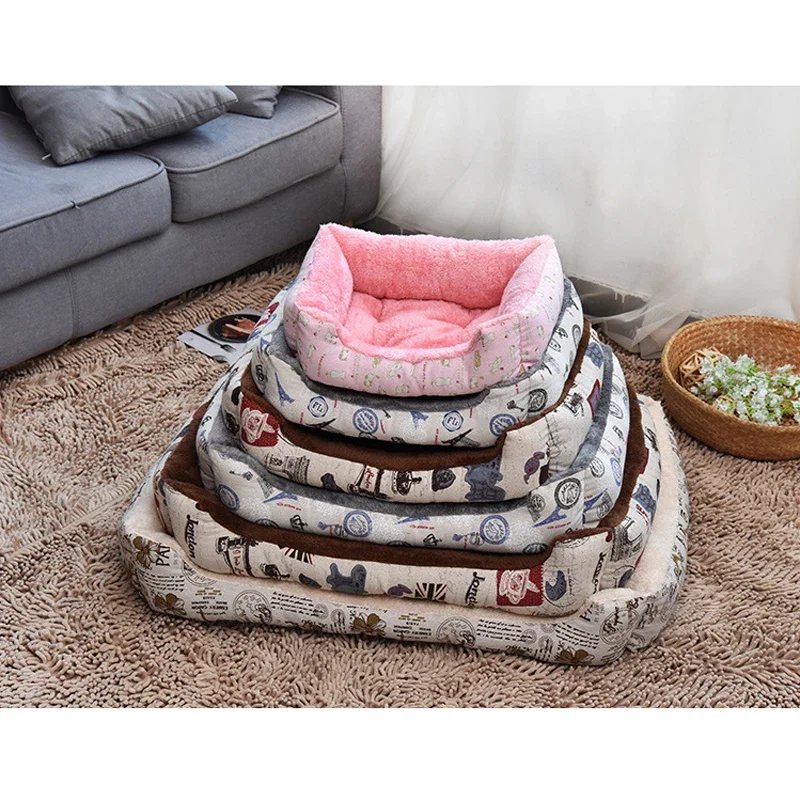 Camas para perros a rayas de algodón de alta calidad para perros grandes, casa para perros de talla grande, perrera suave para perros, suministros para mascotas ZL121