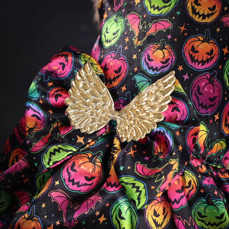 Vestido de Halloween para mascotas, disfraz de calabaza y murciélago para perros pequeños y medianos, traje de fiesta, gran oferta - imagen 5