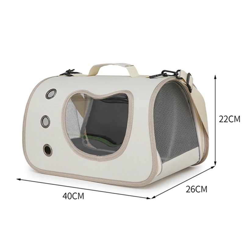 Transportín plegable para gatos y perros pequeños – Bolso de hombro transpirable - imagen 5