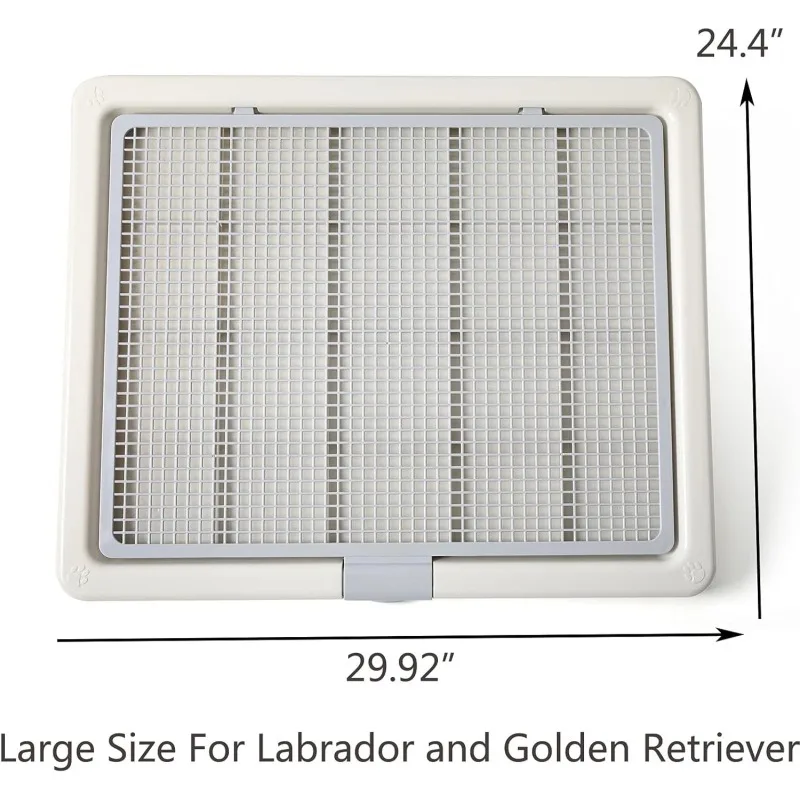 Inodoro para entrenamiento de perros y gatos, colcha para orinar, productos para limpieza de mascotas, bandeja grande de entrenamiento para mascotas de 29,92 "x 24,4", soporte para almohadillas de entrenamiento para mascotas - imagen 2