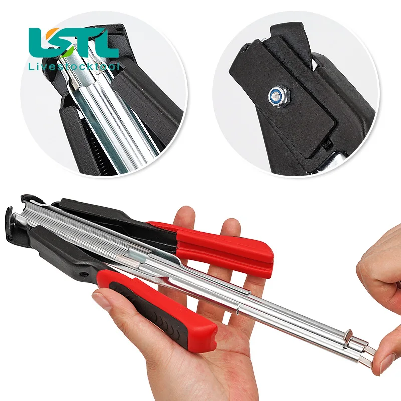 Jaula de alambre tipo C para animales, anillo de cerdo, herramientas de instalación para jaula de pistola de clavos, abrazadera para pollo, pájaro, jaula para mascotas, herramientas de instalación, hebilla de valla, herramientas de anillo - imagen 4