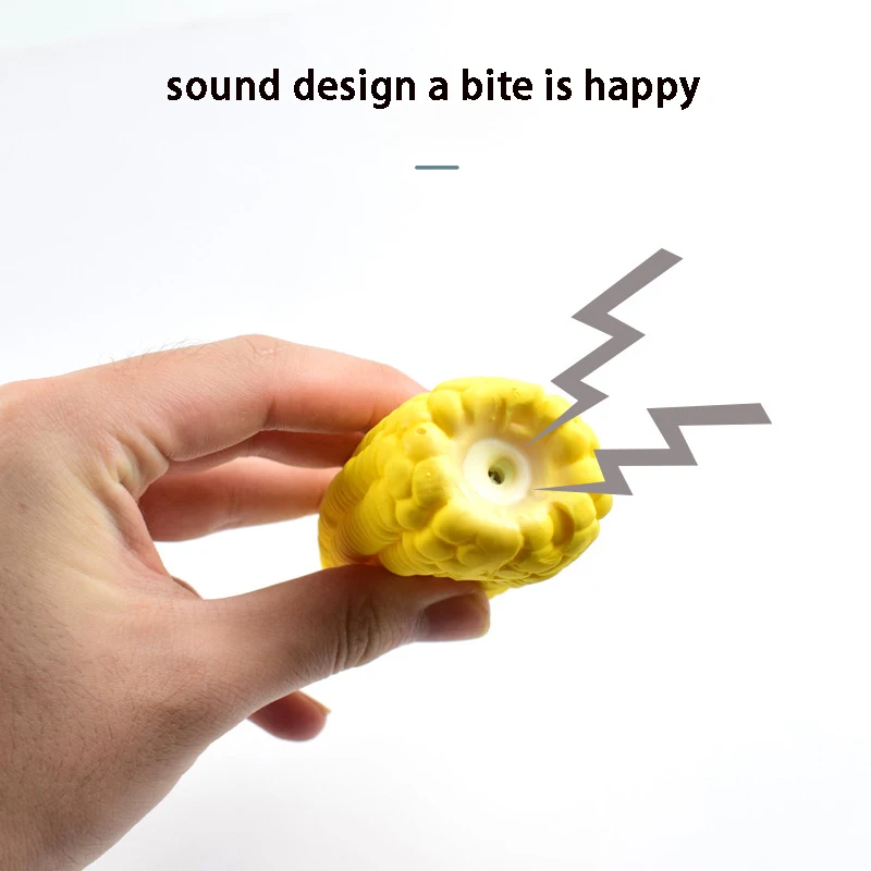 Juguete de látex con forma de maíz para cachorros, juguetes con chirrido, suministros para mascotas, juego de entrenamiento, juguetes para perros pequeños - imagen 3