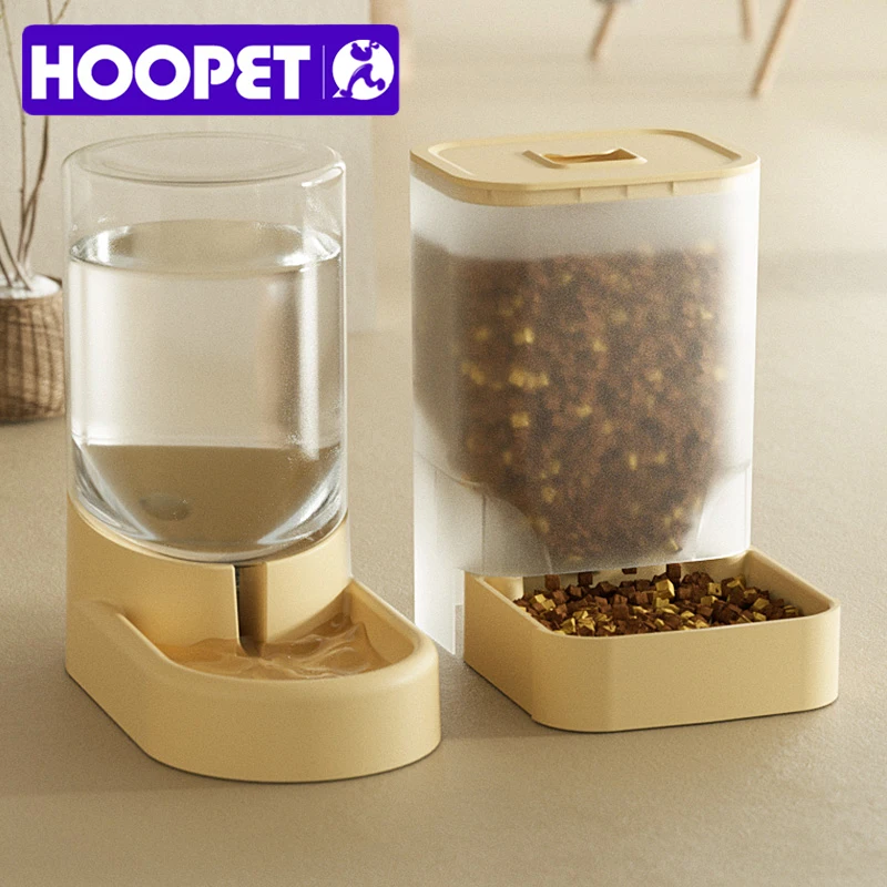 HOOPET-comederos automáticos para perros, botella de agua, tazón para gatos, almacenamiento de alimentos, dispensador de bebidas, contenedor, suministros para mascotas