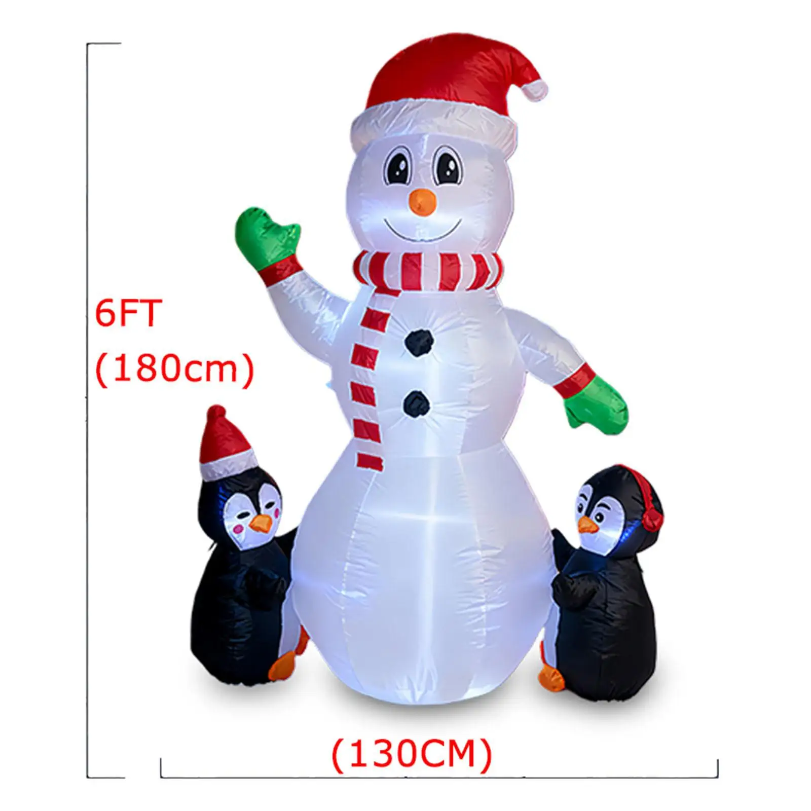 Christmas Inflatable Snowman with Penguins Indoor Outdoor Decoration Scene Christmas Inflatable Snowman with Penguins Indoor Outdoor Decoration Scene