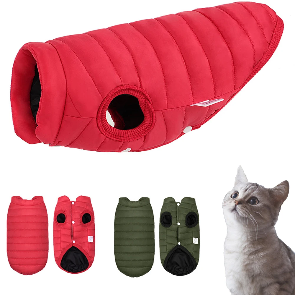 Ropa de invierno para gatos, abrigo cálido para cachorros y gatos, chaleco, chaqueta suave para mascotas, traje para perros pequeños y medianos, gatos, gatitos, ropa de disfraz para mascotas