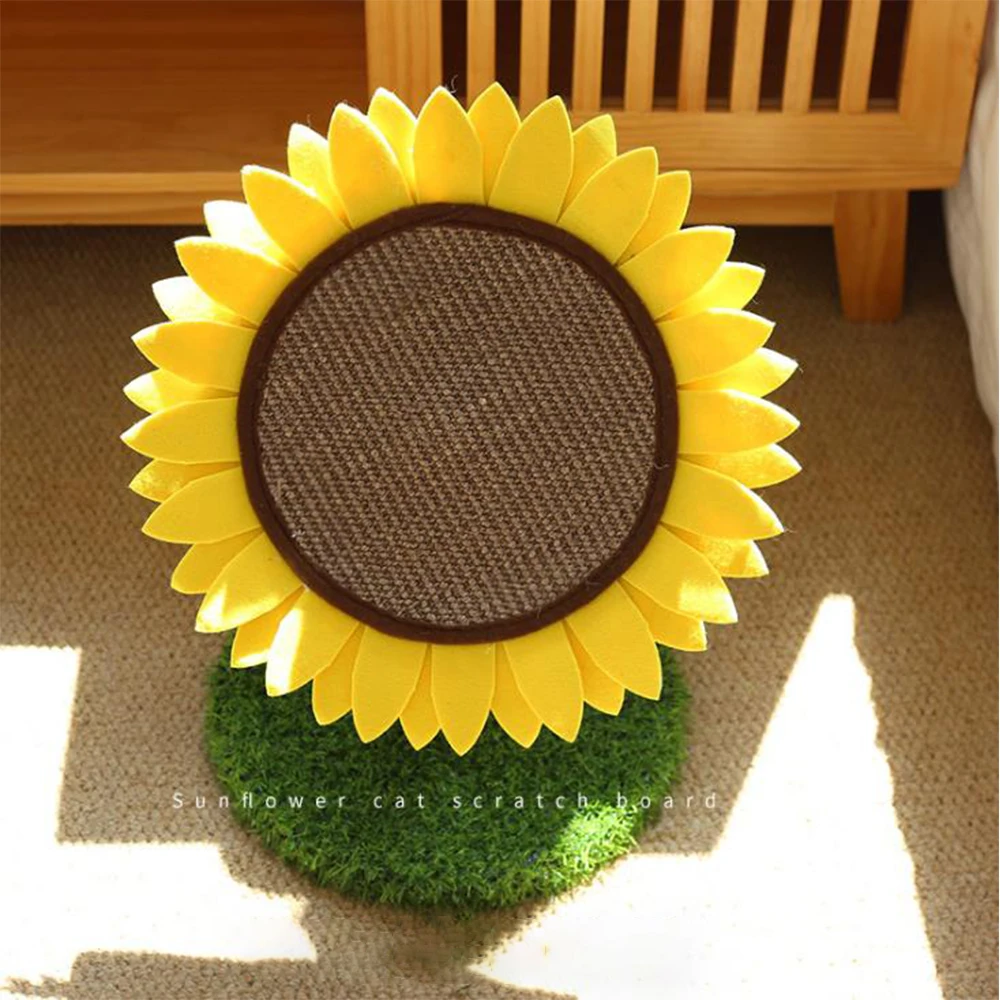 Sunflower Cat Tree Tower with Sisal Scratching Posts Kitten Claws Toy Furniture Protector Indoor Play House for Cats and Kittens - imagen 2