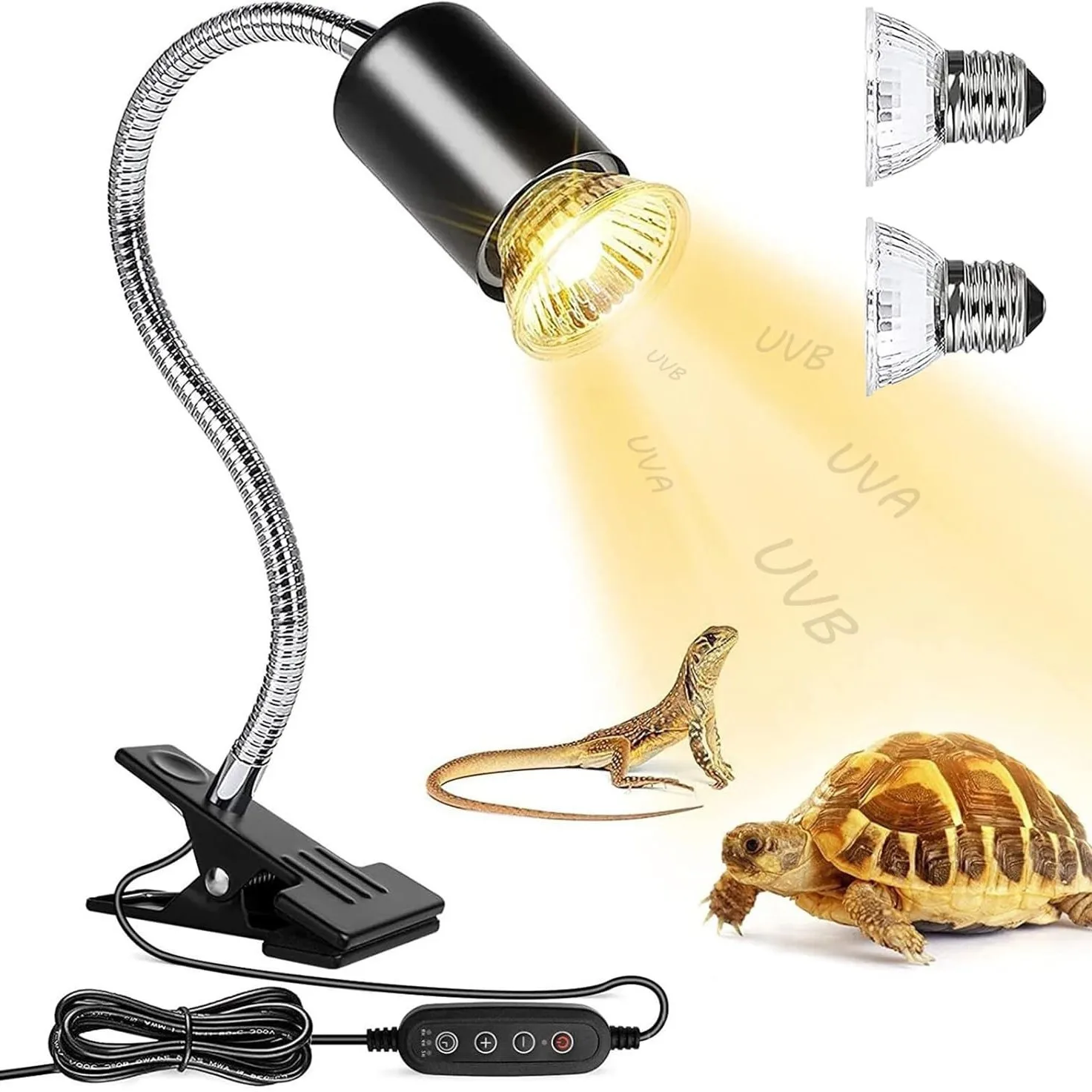 Lámpara de calentamiento UVB reptiles regulable giratoria para tortugas - imagen 4