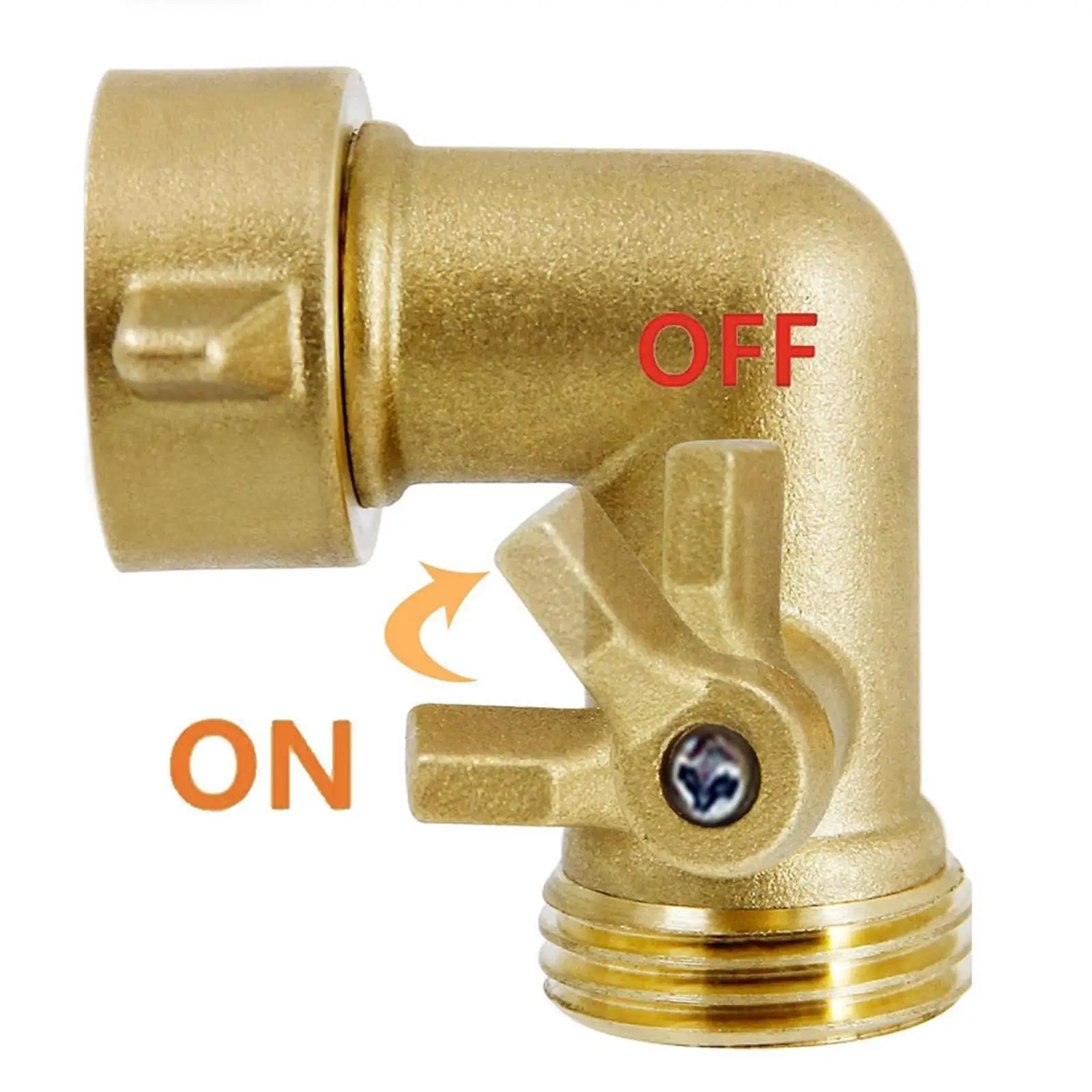Adaptador de codo de latón para manguera de jardín – 90 grados de ángulo - imagen 2
