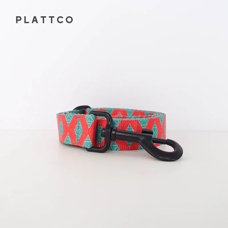 PLATTCO-collar con pajarita personalizado para mascotas, conjunto de correa con hebilla, Collar ajustable de rejilla roja para perros pequeños y medianos, 5 tamaños PDC319 - imagen 5